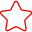 Outline of a star with rounded corners
