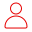 Red outline of a person icon